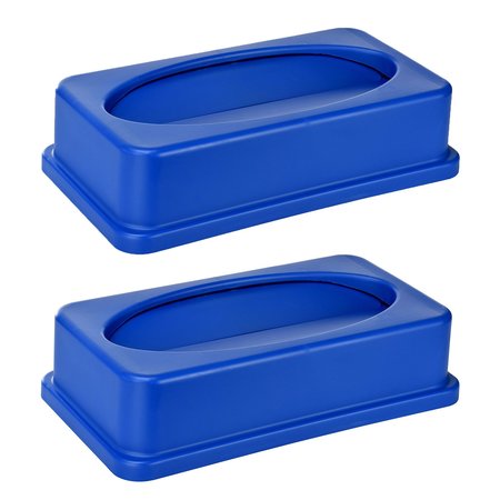 Alpine Industries Blue Slim Trash Can Swing Lid, PK2 ALP478-2-BLU-2pk